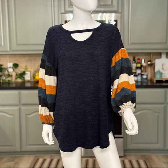 𝙋𝙖𝙞𝙨𝙡𝙚𝙮 𝙂𝙧𝙖𝙘𝙚 Navy Sweater Women's Size XL - Picture 3 of 12